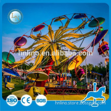 Outdoor playground Kids double flying chair ride!!! Amusement park paratrooper ride kids twin flight ride for sale